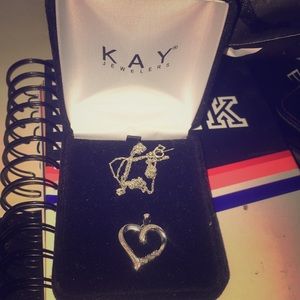 Diamond Heart Necklace Charm